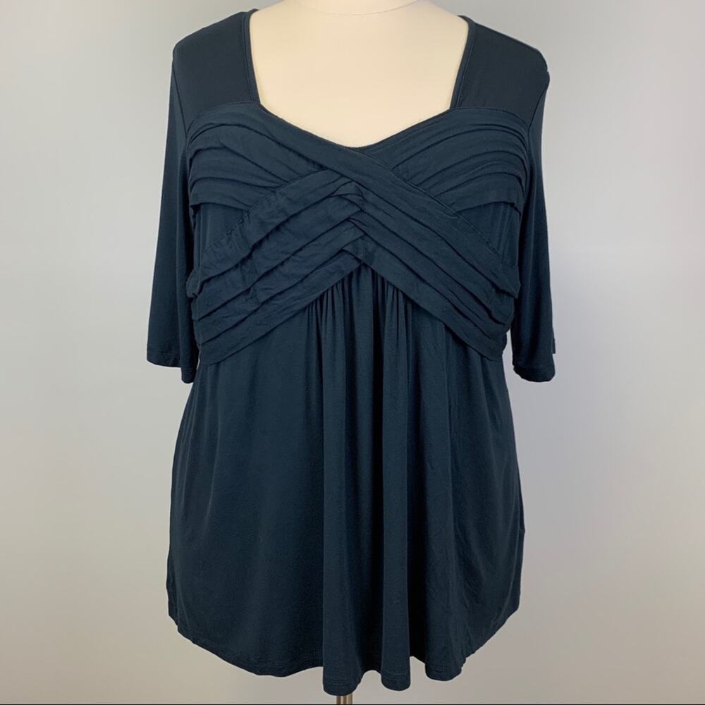 Jessica London Black Bandeau Top, Size 20